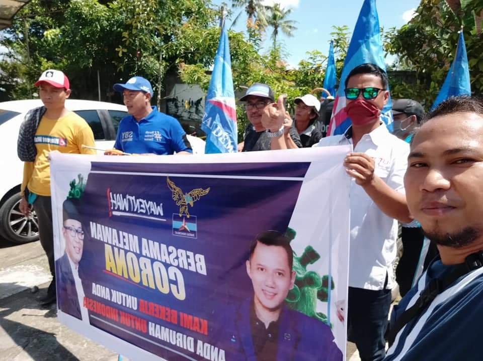 Partai Demokrat Lakukan Penyemprotan 1 F AA Demokrat