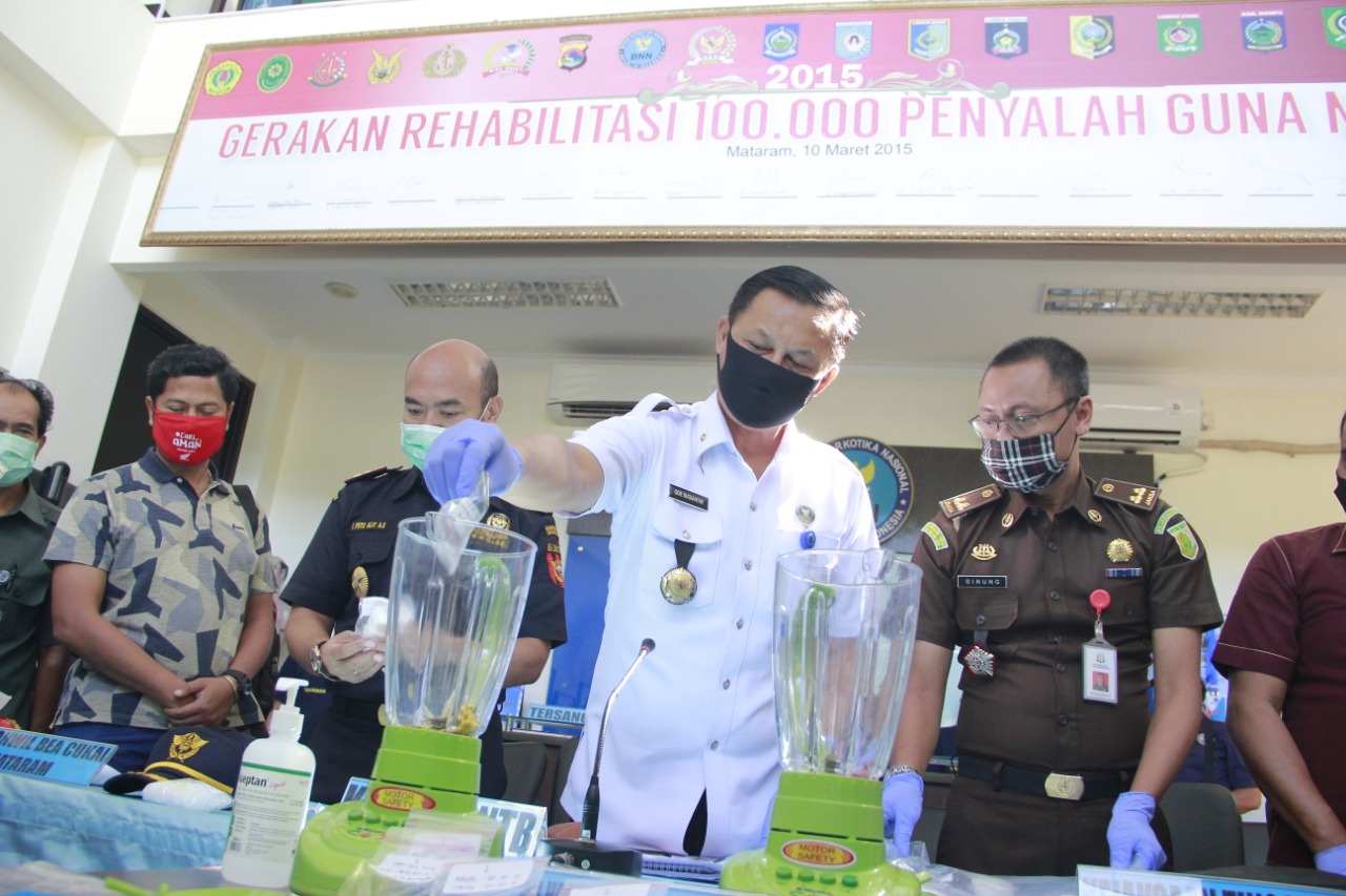 Barang Bukti Narkoba Senilai 1 Miliar Dimusnahkan 1 F BB Narkoba