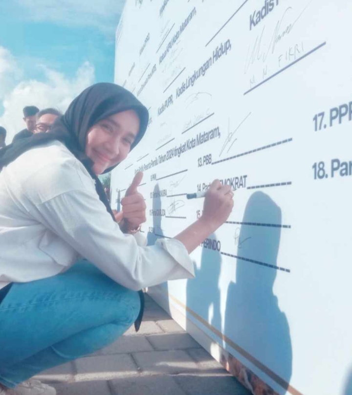 Ketua DPC Demokrat Kota Mataram Turut Tandatangani Deklarasi Pemilu Damai 2024