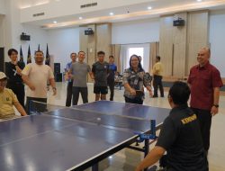Semarakkan Hari Pengayoman ke-80, Kemenkum NTB Gelar Lomba Tenis Meja
