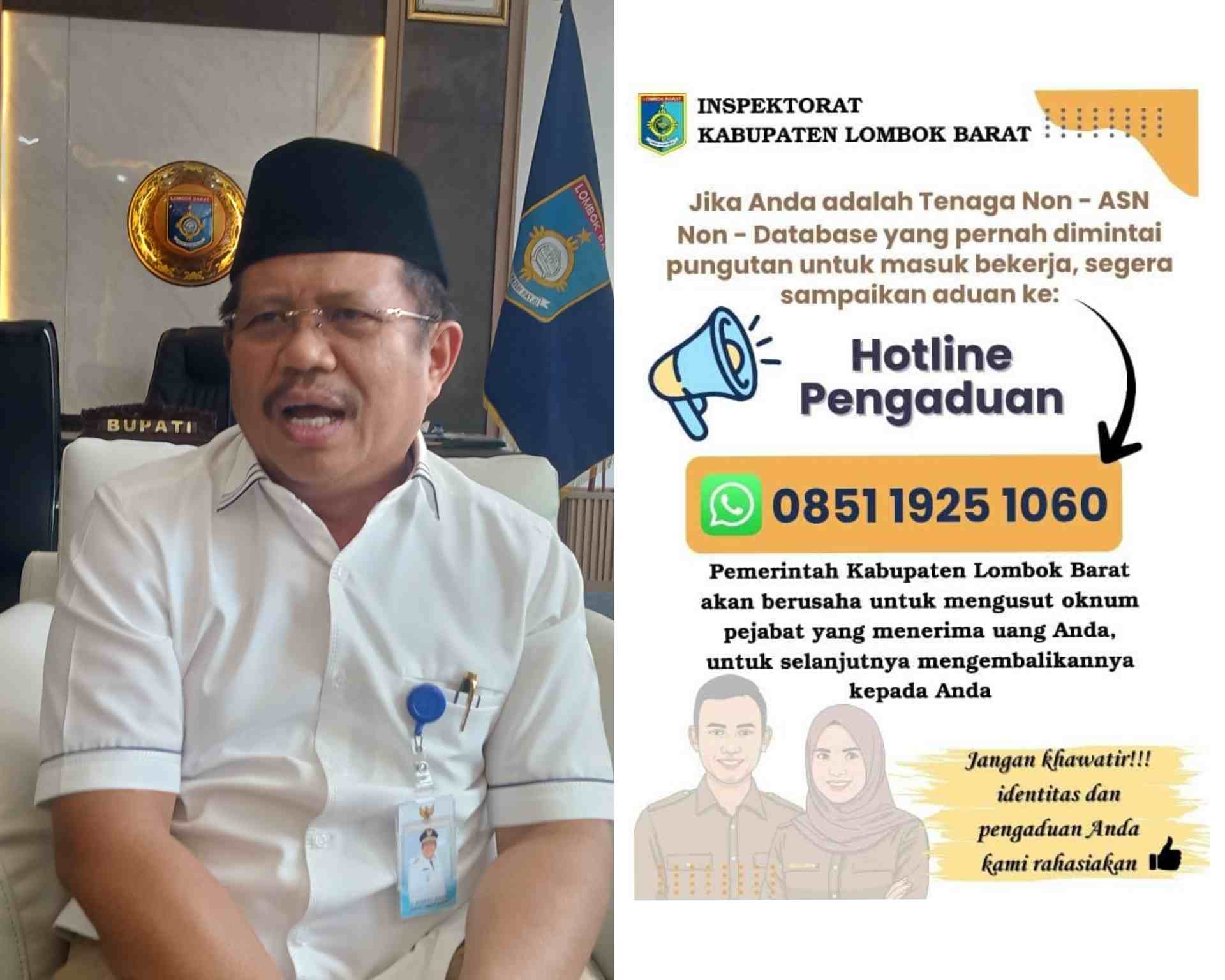 Bupati Lobar Minta Honorer Korban Pungli Melapor