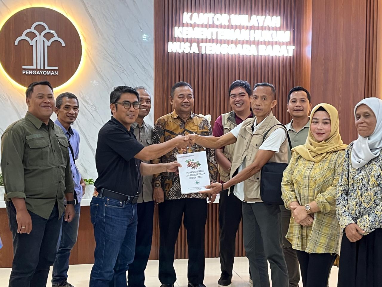 Pembinaan Berkelanjutan Kanwil Kemenkum NTB Berbuah Pengajuan IG Kopi Robusta Rinjani Lombok Utara