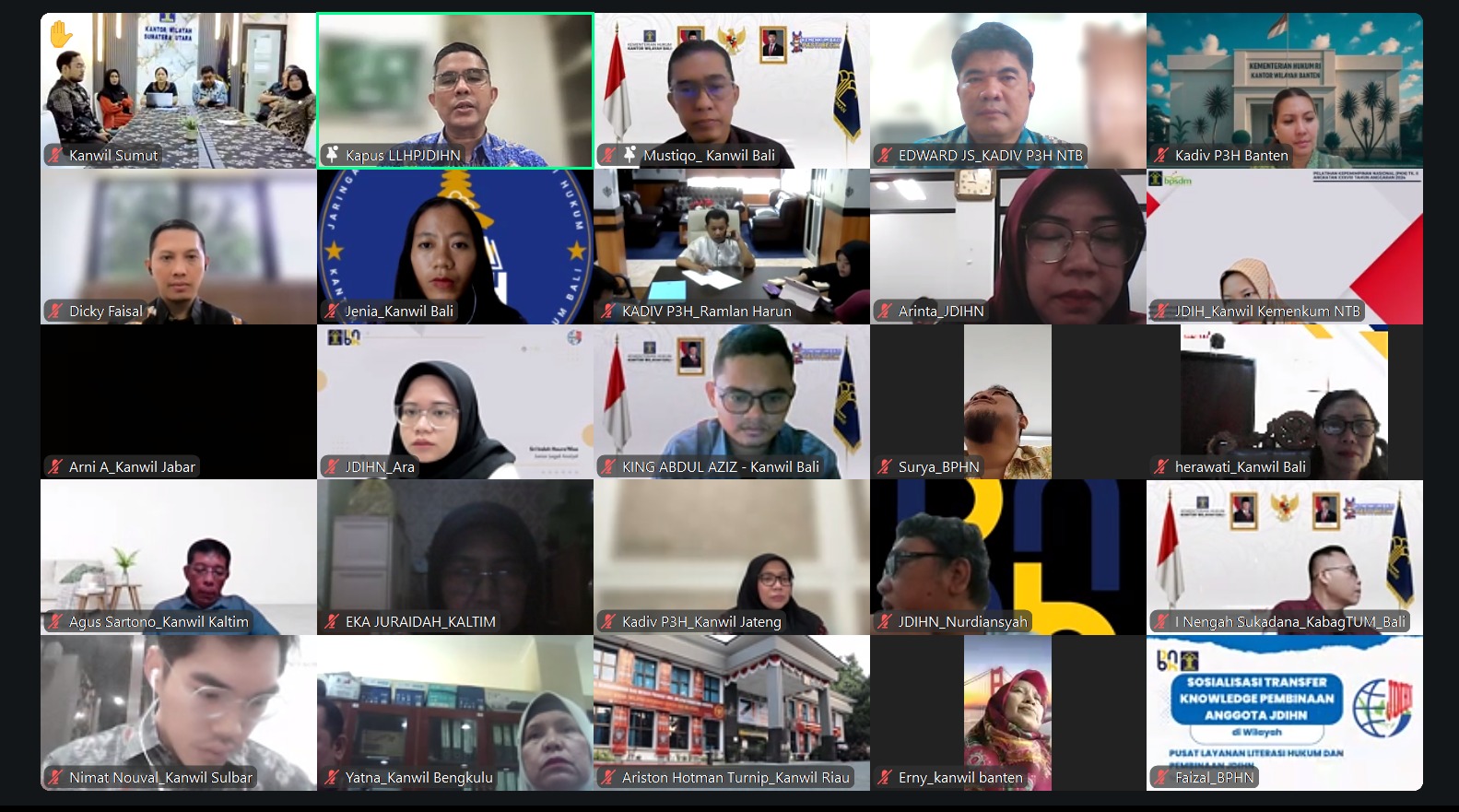 Perkuat Kinerja JDIH, Kemenkum NTB Ikuti Sosialisasi Transfer Knowledge Pembinaan Anggota JDIHN