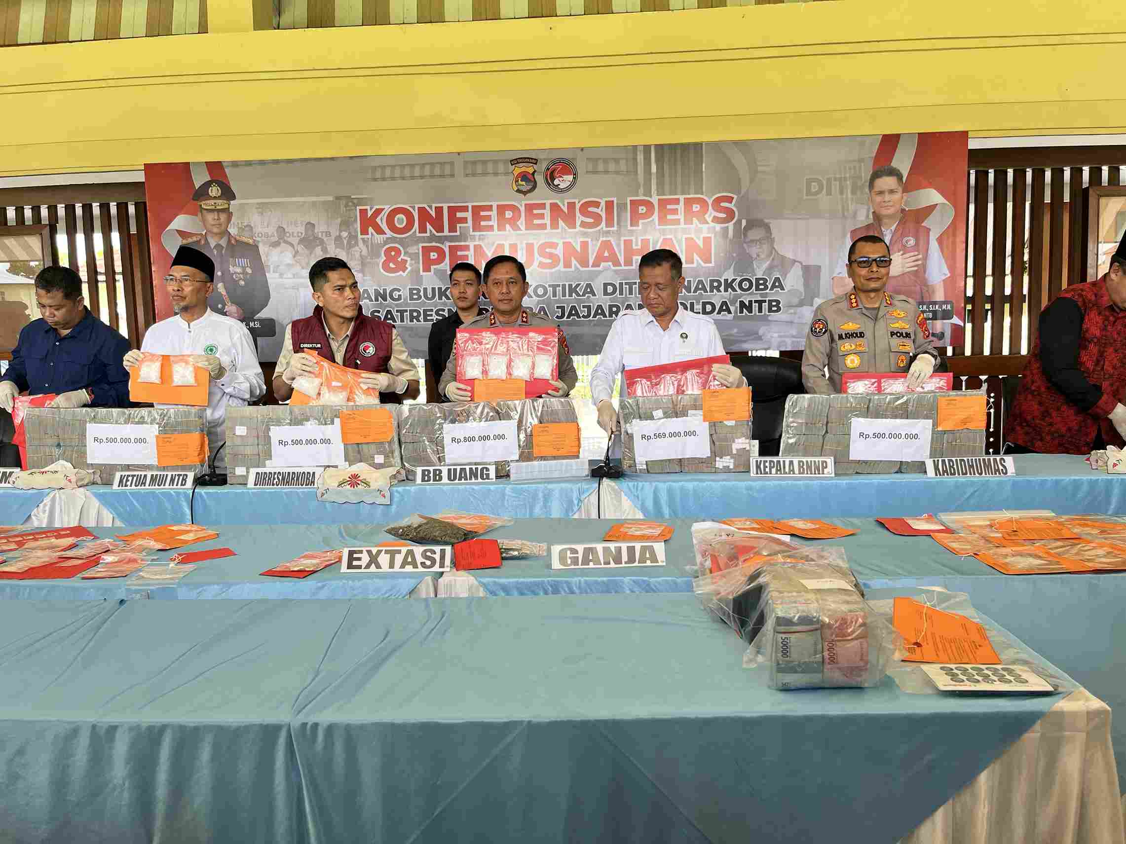 Polda NTB Ungkap 157 Kasus Narkoba, Koko Erwin Masuk DPO