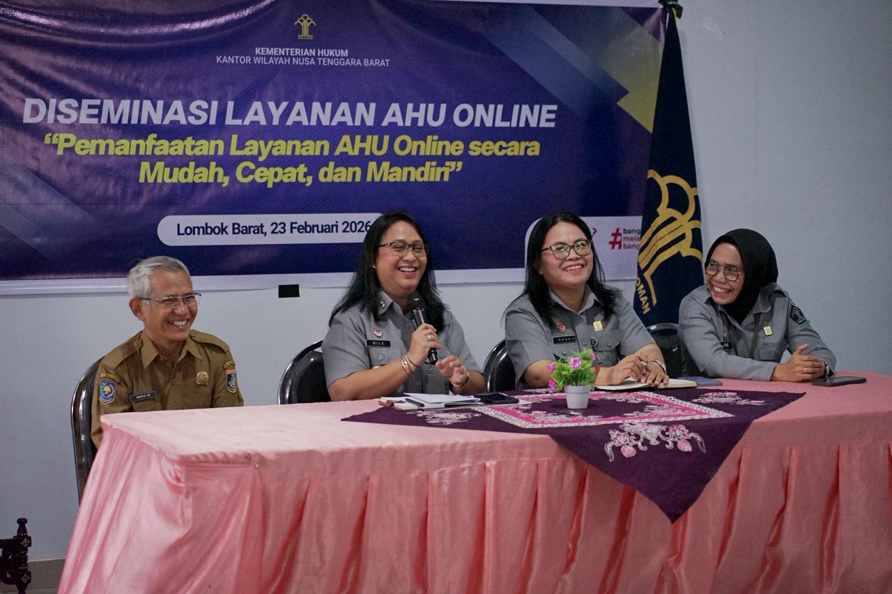 Optimalisasi Layanan AHU Online, Kanwil Kemenkum NTB Gelar Diseminasi