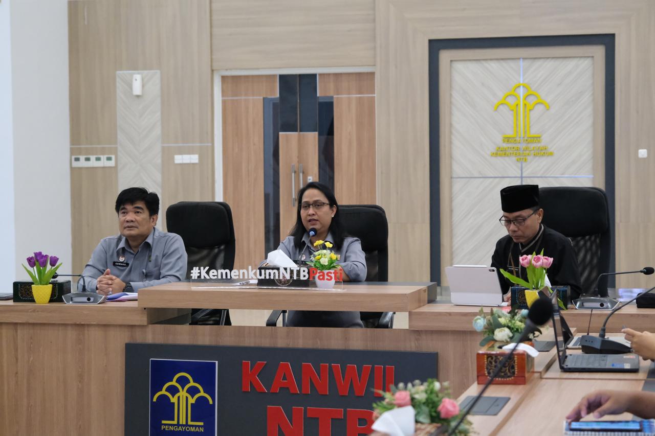 Dorong Kualitas Produk Hukum Daerah, Kanwil Kemenkum NTB Lakukan Monev Tindak Lanjut Hasil Anev Perda