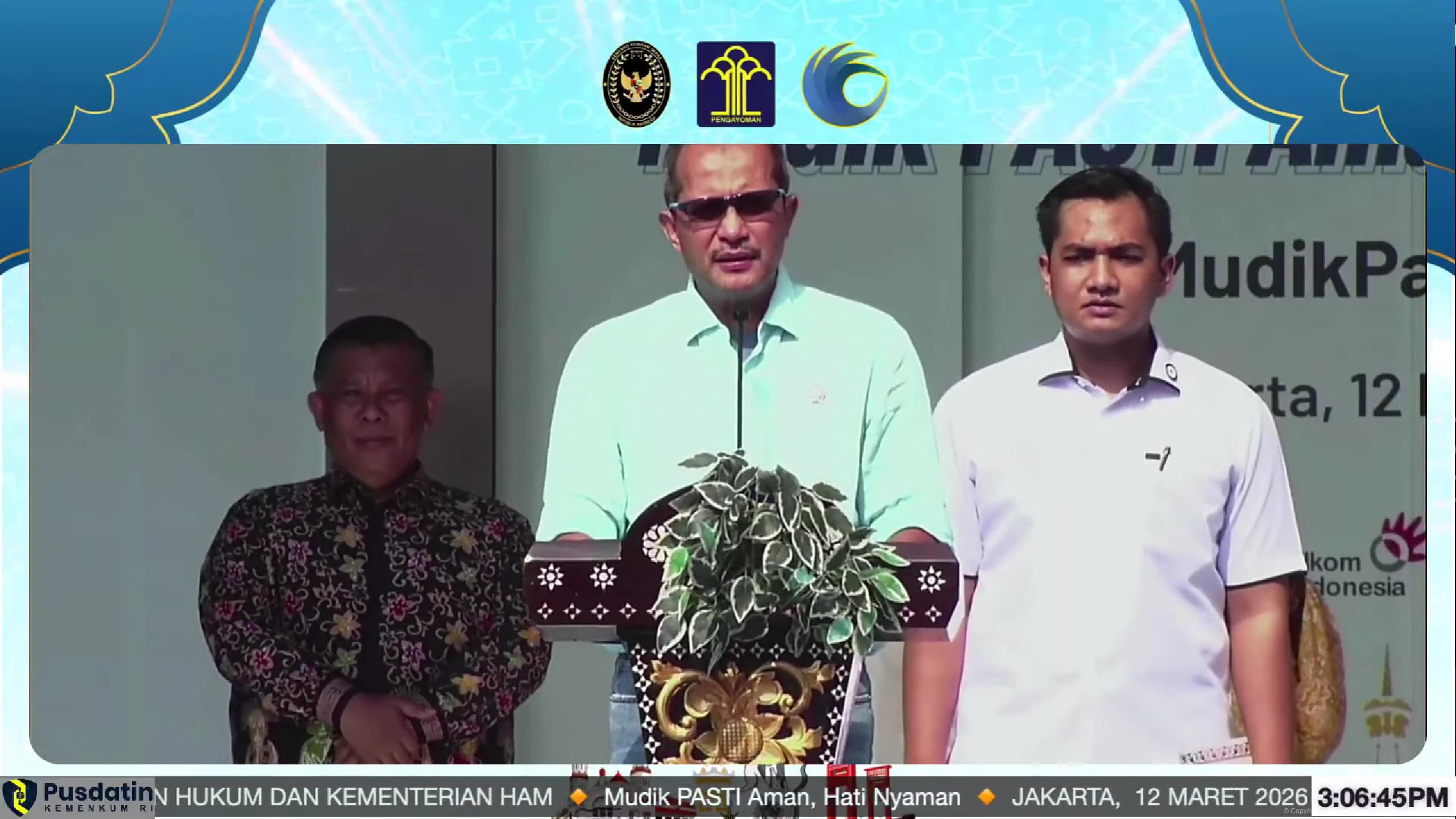 Dukung Mudik Aman dan Nyaman, Kanwil Kemenkum NTB Ikuti Pelepasan Mudik Bersama 2026