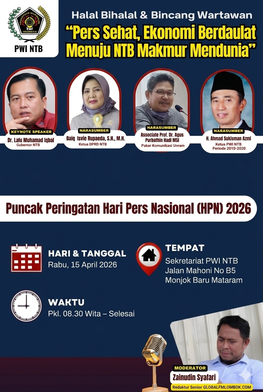 PWI NTB Gelar Halal Bihalal dan Talkshow HPN 2026, Perkuat Peran Pers untuk Ekonomi Daerah