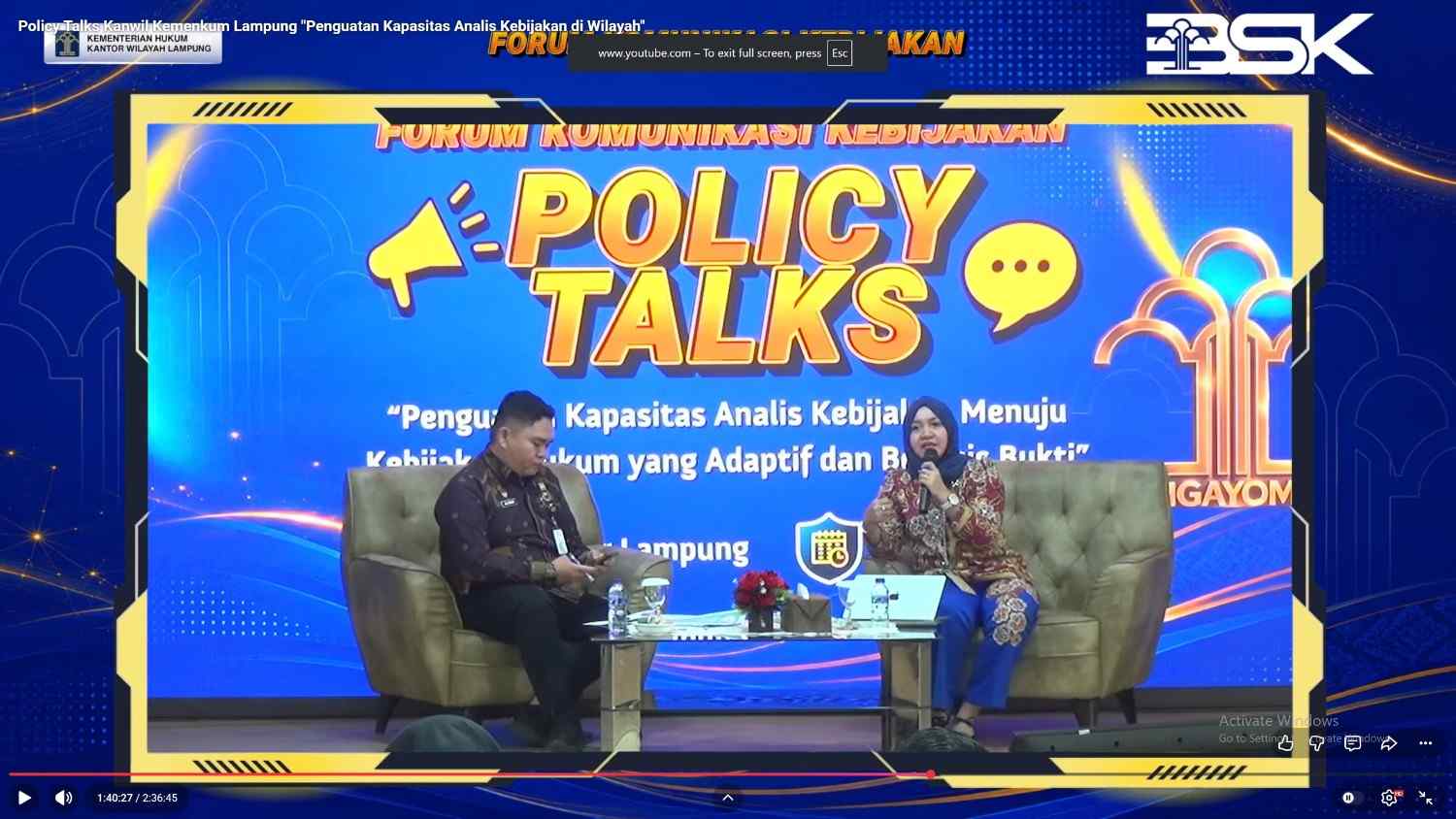Dorong Kebijakan Hukum Adaptif, Kanwil Kemenkum NTB Ikuti Policy Talks Penguatan Kompetensi Analis Kebijakan