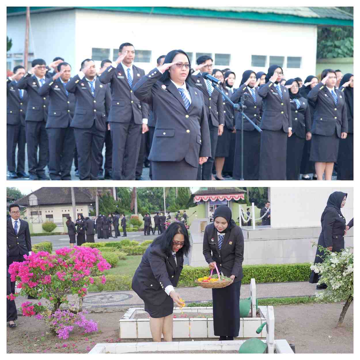 Peringati Hari Pengayoman ke-81, Kakanwil Kemenkum NTB Pimpin Ziarah dan Tabur Bunga di TMP Majeluk