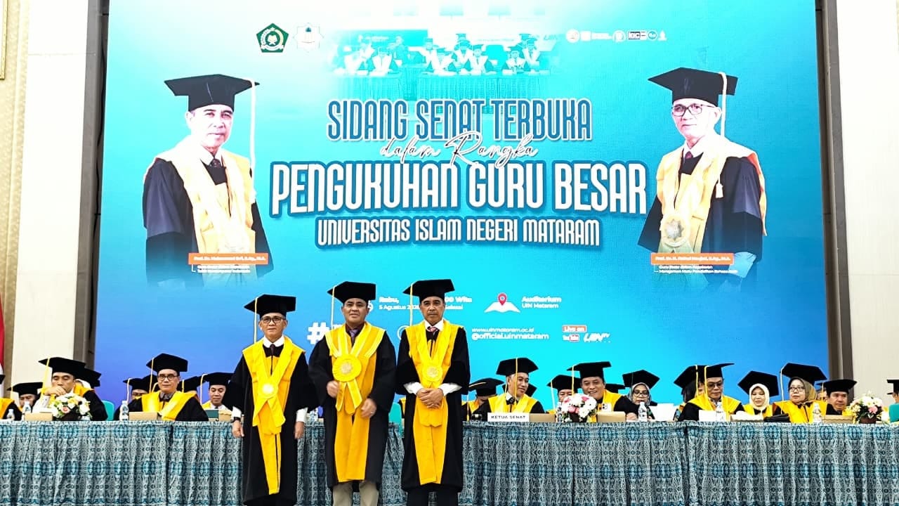 Panen Guru Besar, UIN Mataram Kukuhkan Profesor ke 72 dan 73