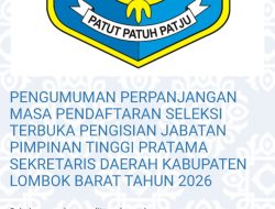 Seleksi Terbuka Sekda Lobar Dibatalkan