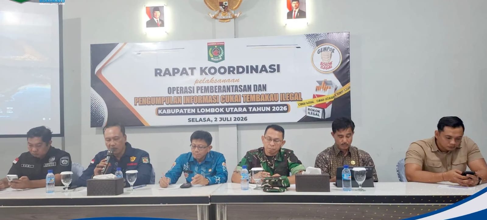 Pemda Lombok Utara Gelar Rakor Operasi Pemberantasan dan Pengumpulan Informasi Cukai Tembakau Ilegal