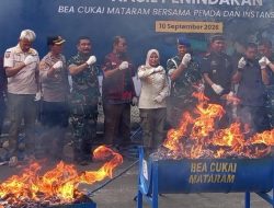 Bea Cukai Mataram Musnahkan Jutaan Batang Rokok Ilegal dan Ribuan Liter Miras Ilegal