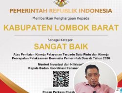 Layanan Perizinan Lobar Peroleh Penghargaan Sangat Baik dari Kemeninveshil RI