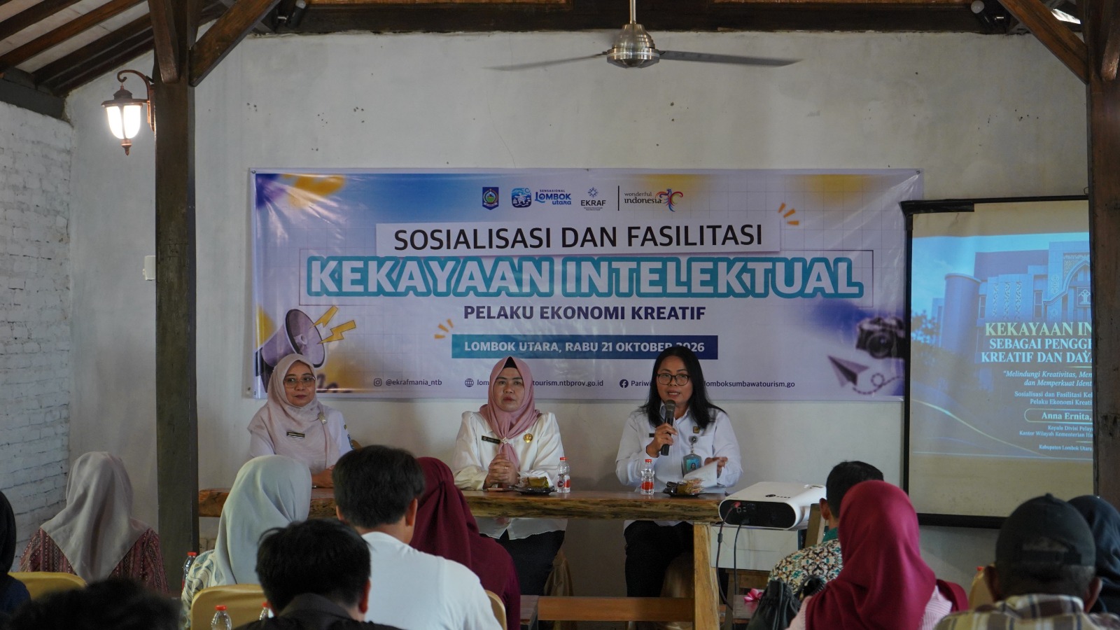 Dari Ide Jadi Aset, Kemenkum NTB Ajak Pelaku Ekraf Lombok Utara Lindungi KI